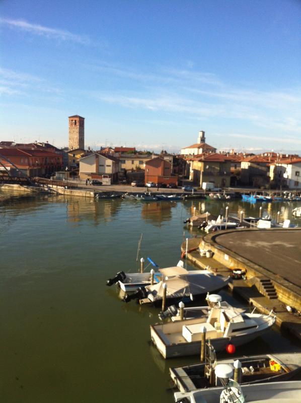 Marano Lagunare, behind, in the background, you can see the Alps, and from there into the ancient past the barbarians passed to conquer Rome