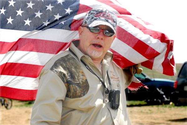 Mark with flag