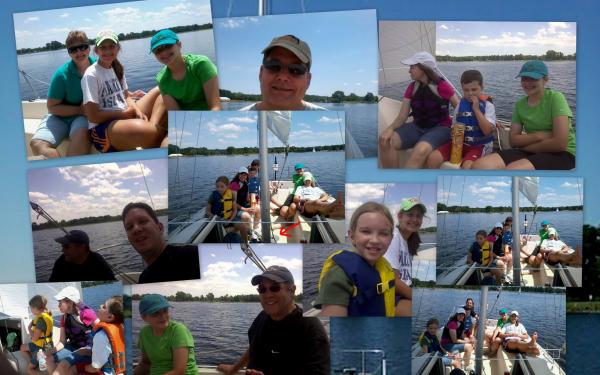 May 2011 Sailing with Bobby, Brian &amp; families. All the smiling faces!