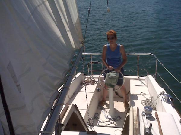 Melanie at the helm of the South Coast