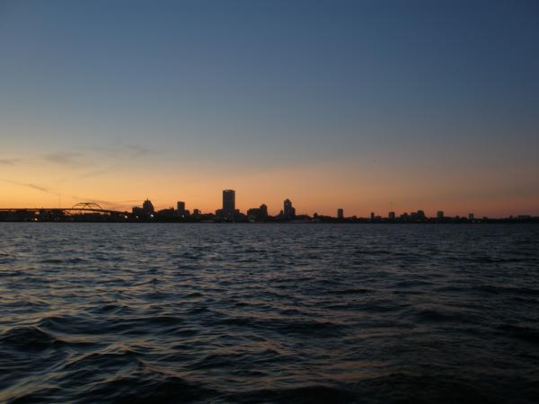 Milwaukee skyline from the water