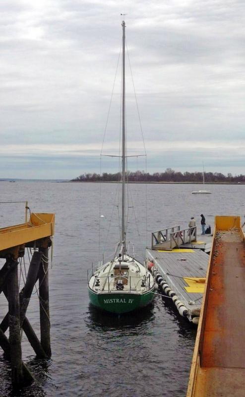 Mistral IV at Barron's Marine, City Island, Bronx, New York