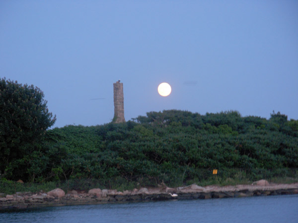 Moon rise over Duck Island