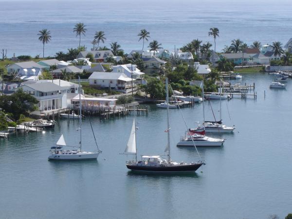 Moored in Hope Town, Abacos, Bahamas