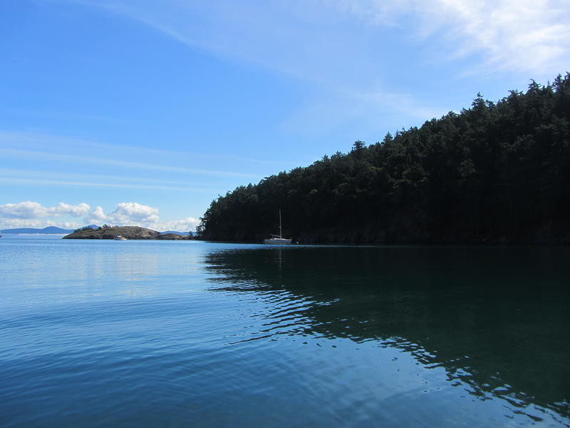 Moored in Watmough bay, just before crossing the Rosario Straight, back to Anacortez