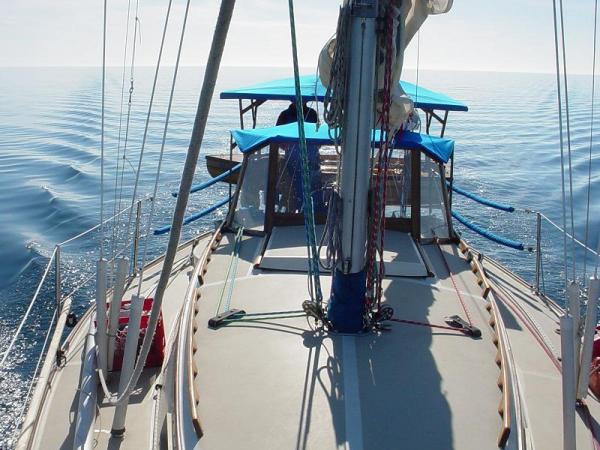 Motoring across Lake Superior heading from Marquette to Whitefish Point.