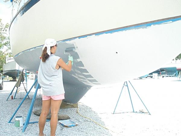 My beautiful girlfriend making my boat look even cooler