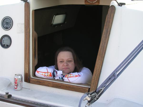 My Companion (love) Carol at the Companionway