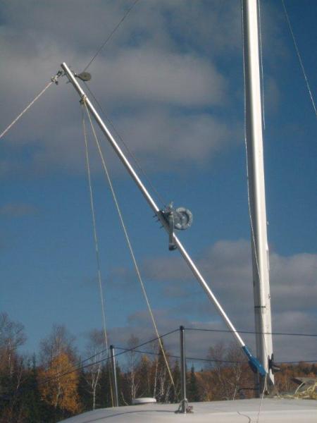 My home made mast raising system.