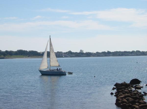 My kids first sail in the O'day