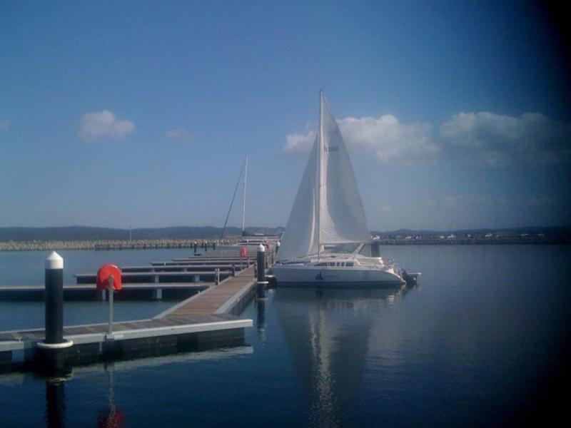 My little 260 at rest. Drying the sails.