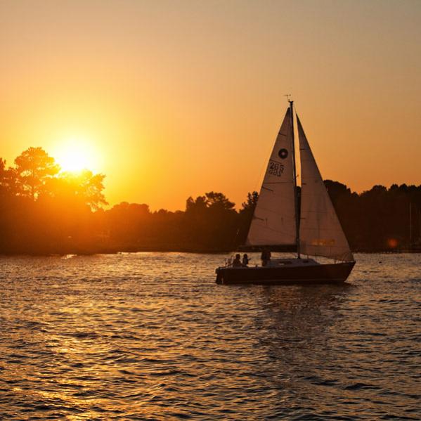 My O'day 23 at sunset