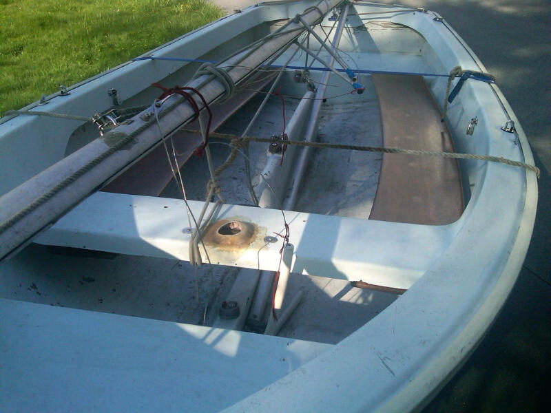 My primary concern is the hole for the mast.  A previous owner obviously shared my concern.