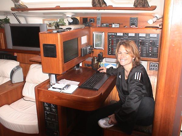 Naomi at the navigation desk