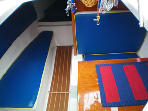 New interior with teak &amp; holly flooring