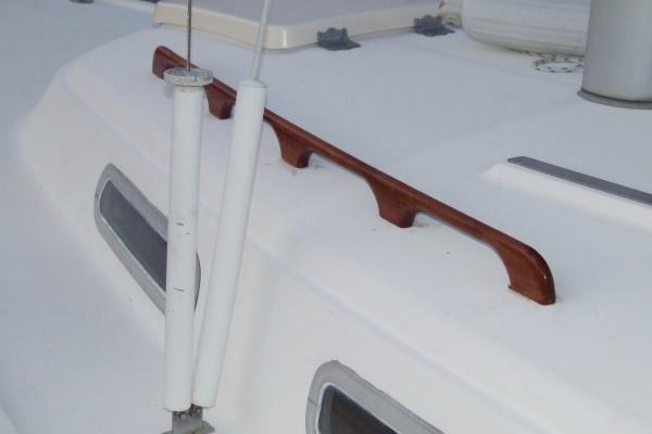 New mahogany handrails built from scratch.