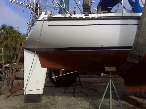 new rudder and prop shaft