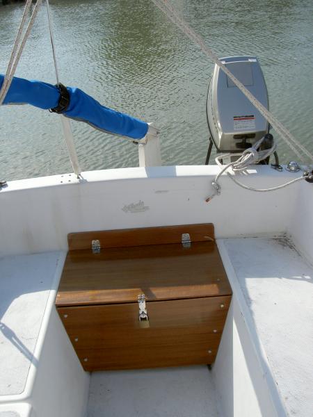 New Teak fuel storage locker