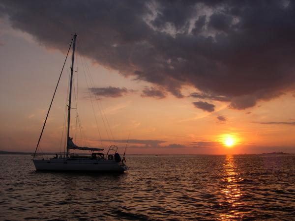 Nice sunset in Horseshoe Cove, Sandy Hook, NJ