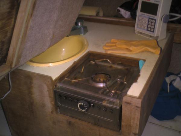 old stove/sink