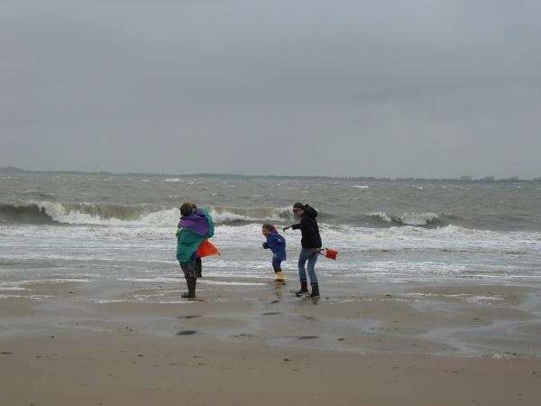 On the beach of Breskens with same meteorological conditions