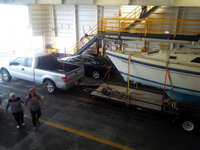 On the ferry