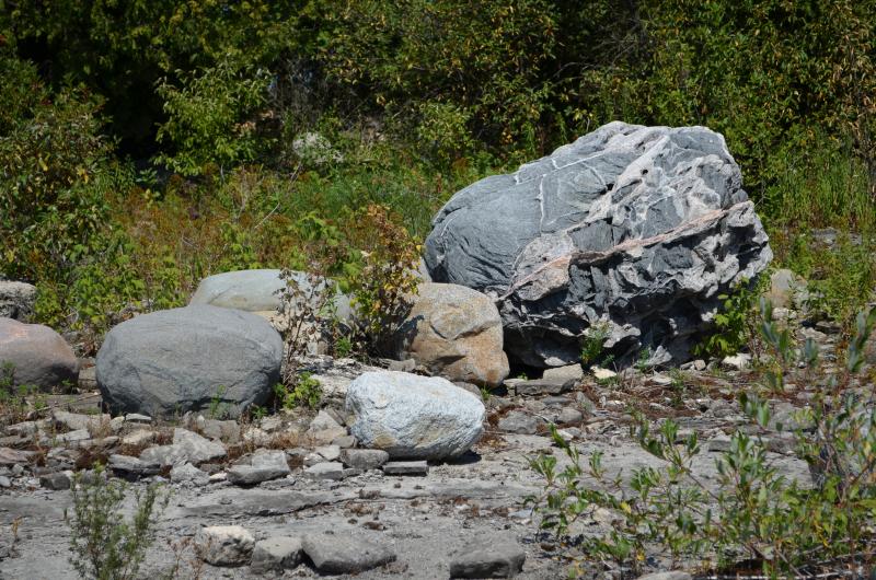 One of many cool looking boulders on Barrier Island to Hope Bay, Georgian Bay, ON.