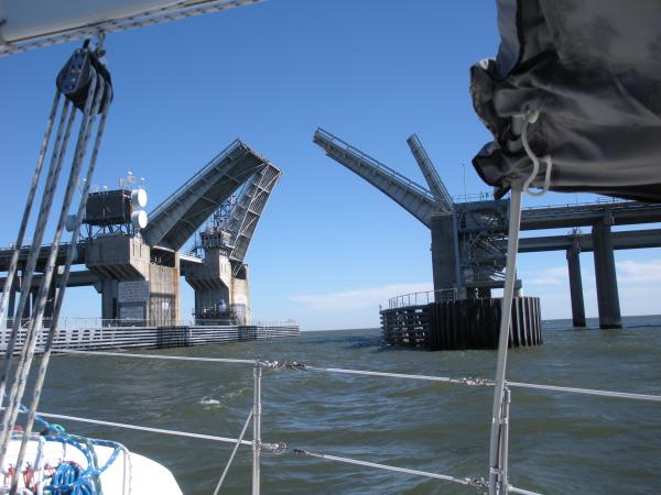 Opening the causeway bridge