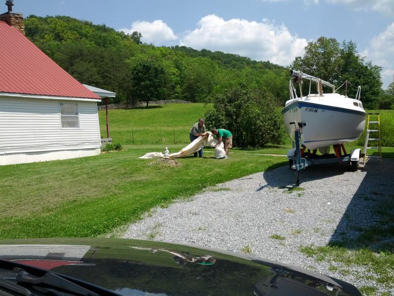 Our first look when we pulled back the &quot;road&quot;
Deep in the hills of Ky.