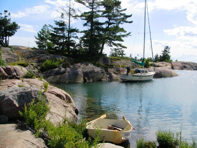 Our rock dock near Collins Inlet