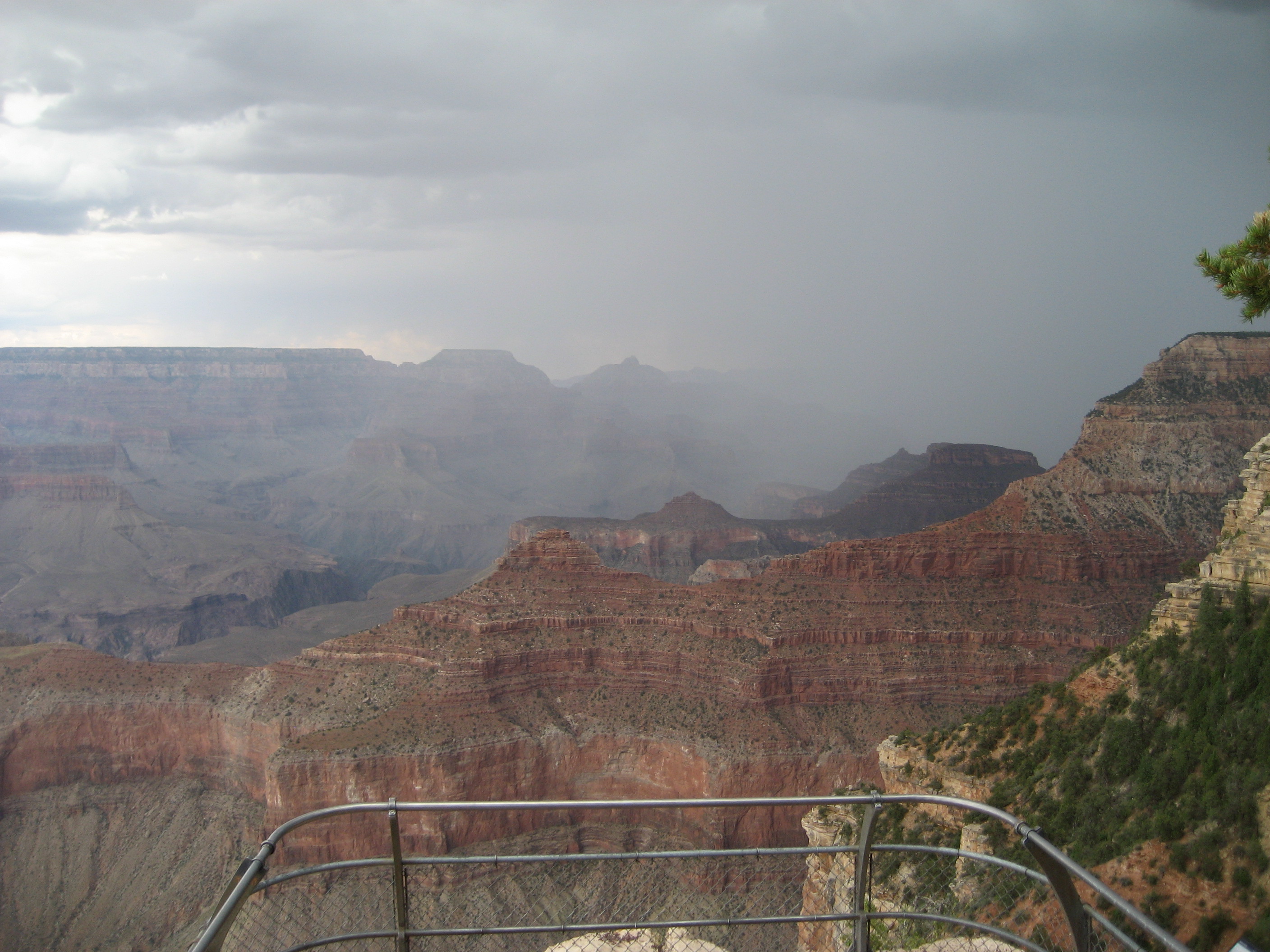 Overnighted in Grand canyon. Waited out a rain storm and lightning show.