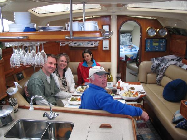 Phil, Sharon, Daughter Vanessa and skipper Rick in Catalina.
