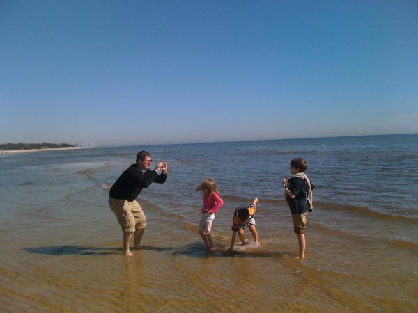 Playing on the beach (last Crhistmas)