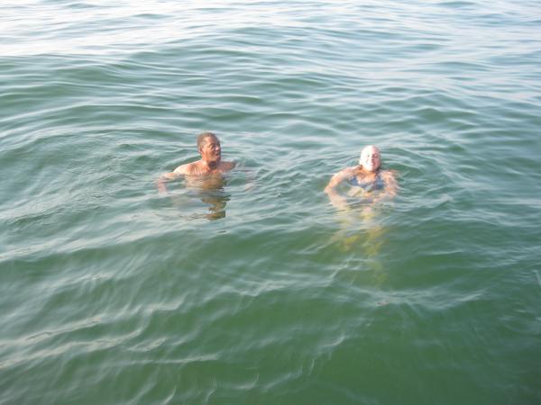 Post dive swim; what a way to cool-off!