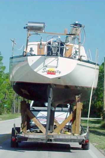 Post refit enroute to Crackerboy's Marina, December 2007