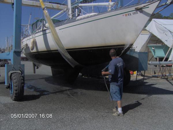 Power washing at haul