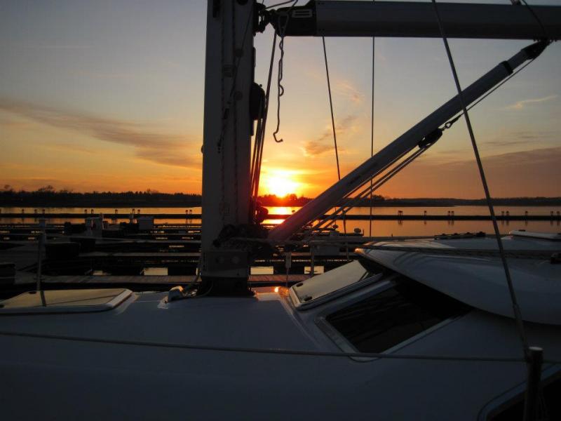 Pretty evening at the slip Lake Sakakawea, ND