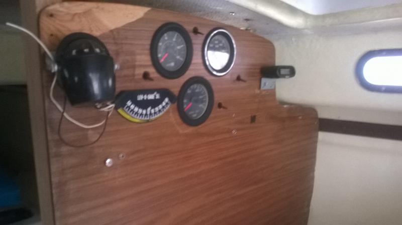 Previous owner had installed all navigation in the berth/galley.