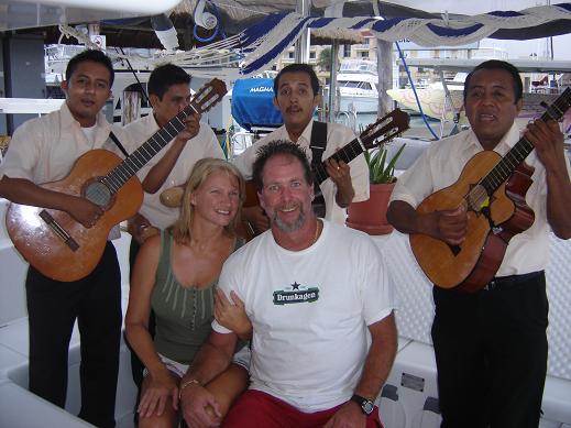 Private party in Mexico with Mariachi band on board