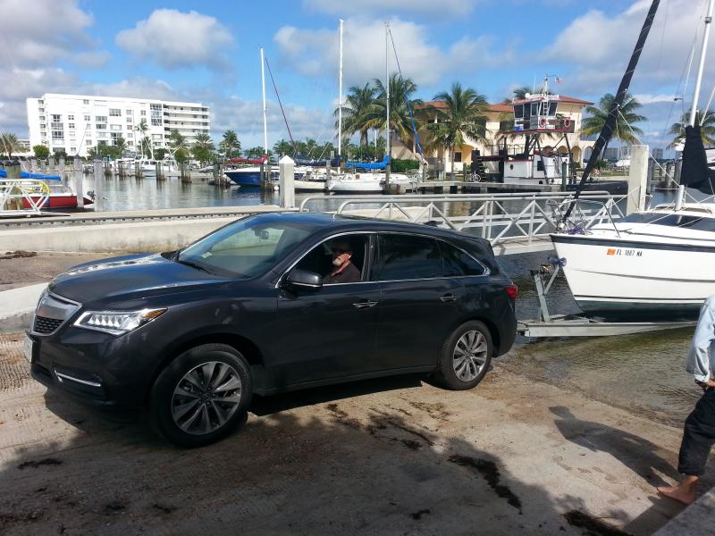 Pulling her out of the water.