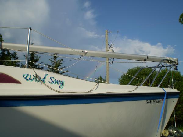 Rainbow over my boat