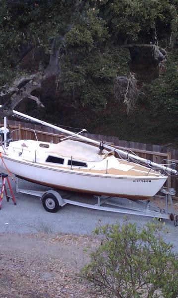 ready to hit the water and sail test the mast