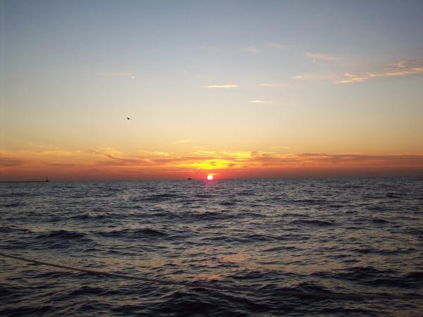 Really nice sun rise on Lake Michigan October 12, 2008