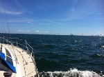 Regatta approaching off our starboard bow