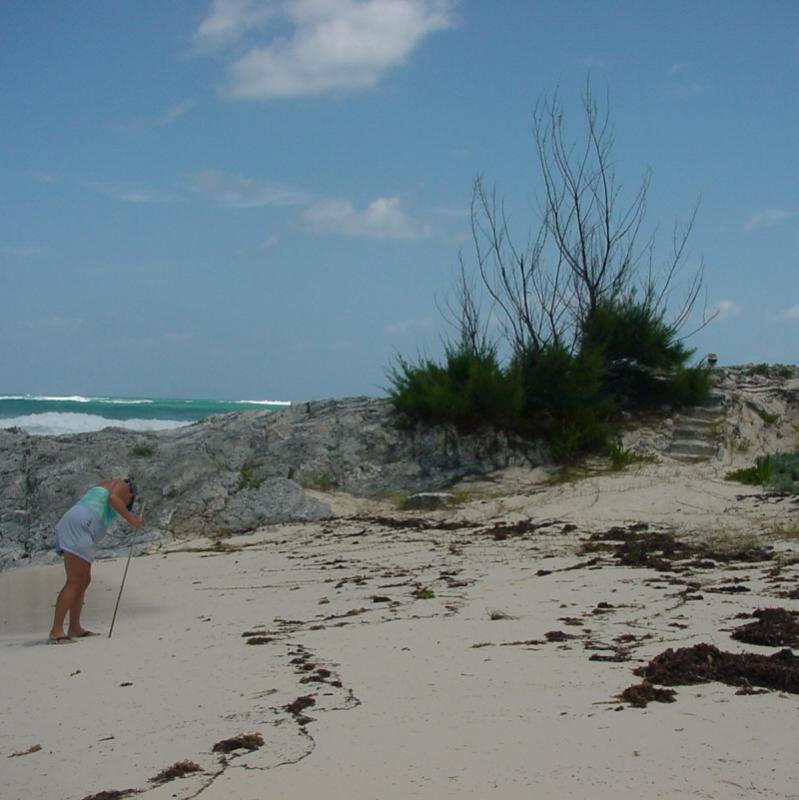 Remote out island beach in Abaco, Defiant &amp; Angel cruising in the company of Escape (Tom &amp; Babette)