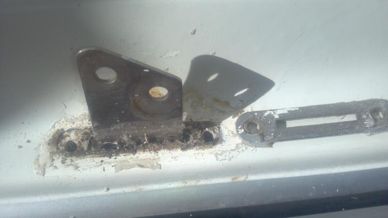 remove fairing plate and dig out old caulking to expose the depth of the damaged area