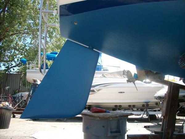 Rudder turned out great, the bootstripe amazingly returned to former shine with the buffer.