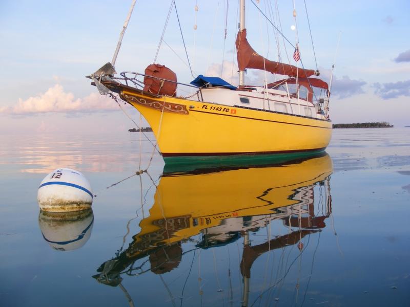 s/v Angel, my Bayfield Cutter, Gulf of Mexico