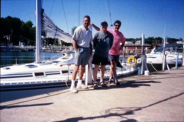 Sailing 2001 11 Jim,Mike,&amp; George at Put in Bay