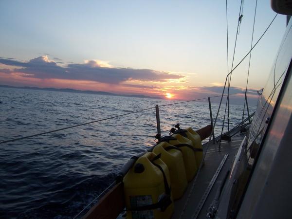 Sailing all day and night gave us some great sun reses